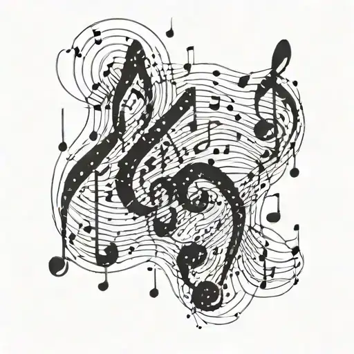 A Constellation Of Music Notes Forming A Unique Pattern