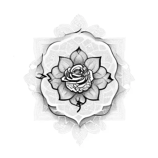 Arabic Writing With Flowers