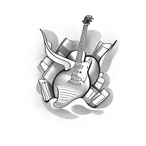 A Guitar Made Out Of Books