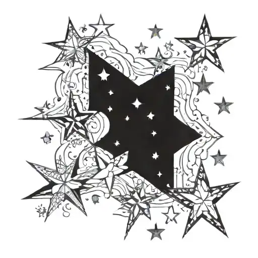 Stars With Sky Background