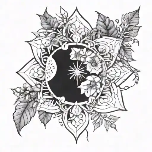 Mandala Design Incorporating Elements Of Nature