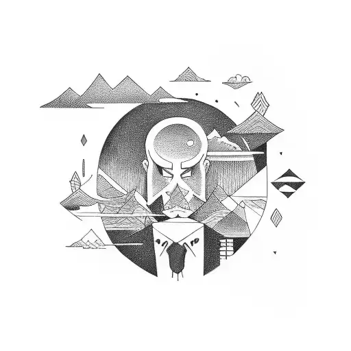 Man In The Night Forest