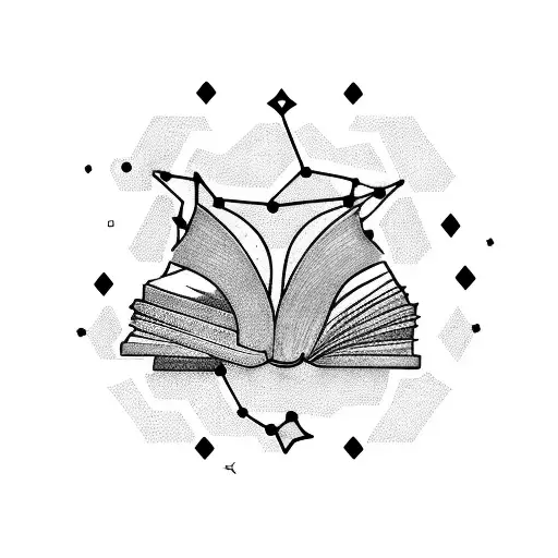 A Constellation Of Books Floating In A Galaxy