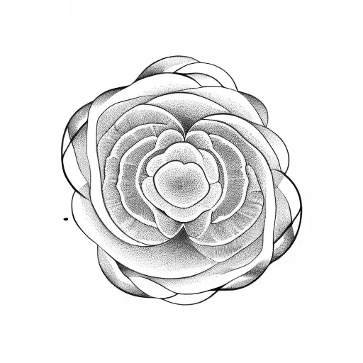 A Minimalist Blackwork Tattoo Of The Gemini Sign Intertwined With A Delicate Flower