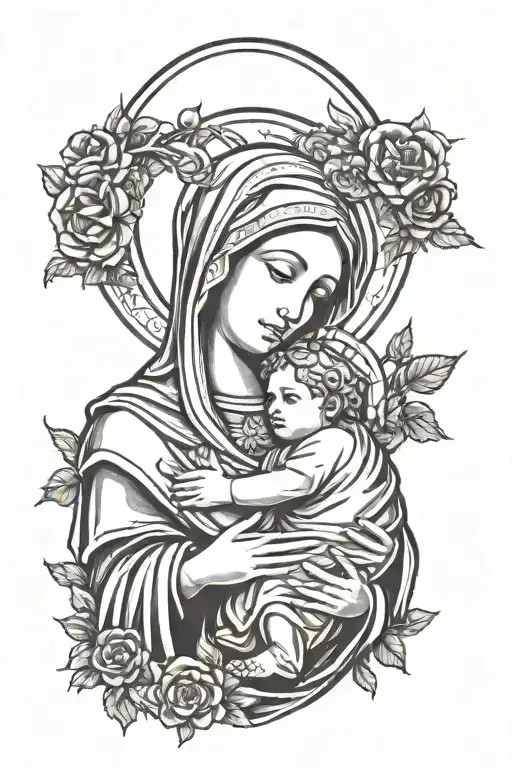 Virgin Mary Holding Jesus