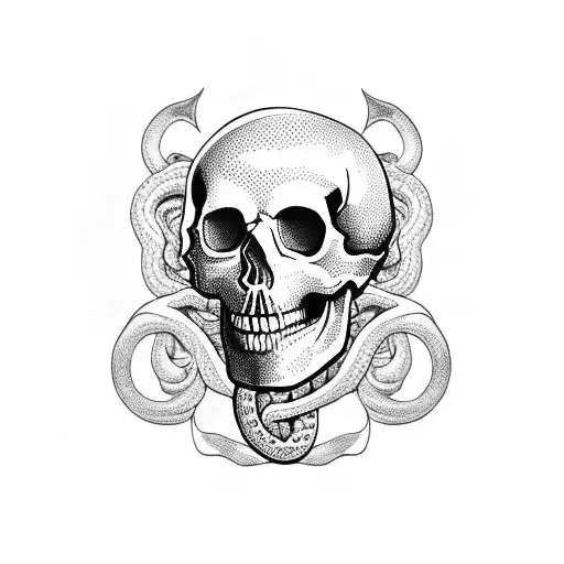 Skull And Snake