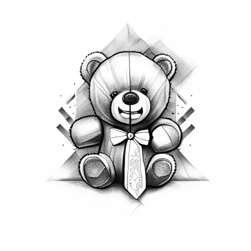 A Drawing Of A Teddy Bear