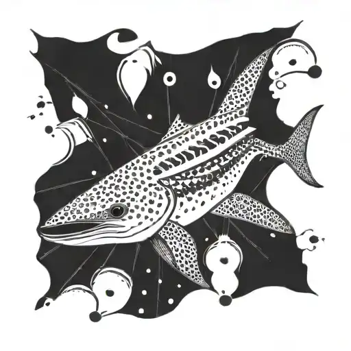 Whale Shark Surrounded By Mantat Rays