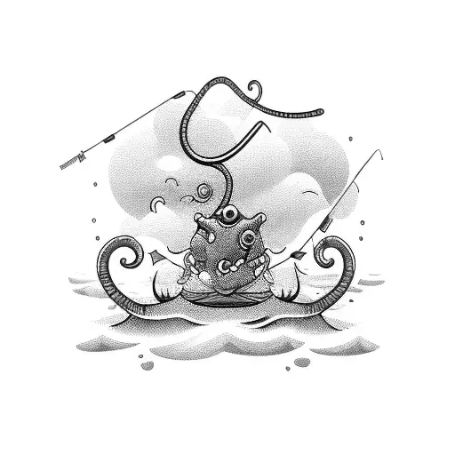 A Fishing Hook With A Bookworm As Bait