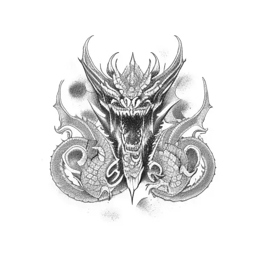 Dragon Con Humo Que Llegue Desde La Mano Hasta El Biceps