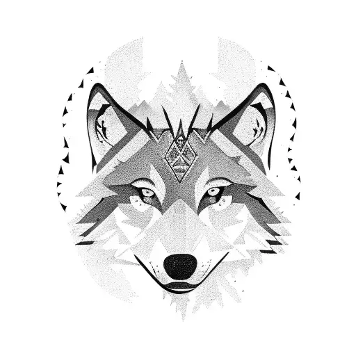 Wolves Fighting In The Forest