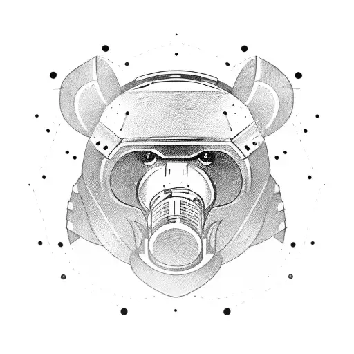 Bear Wearing A Helmet Getting Shot At And Fighting A Knight