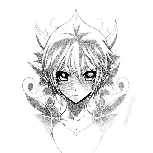 Anime Character In Gothic Style