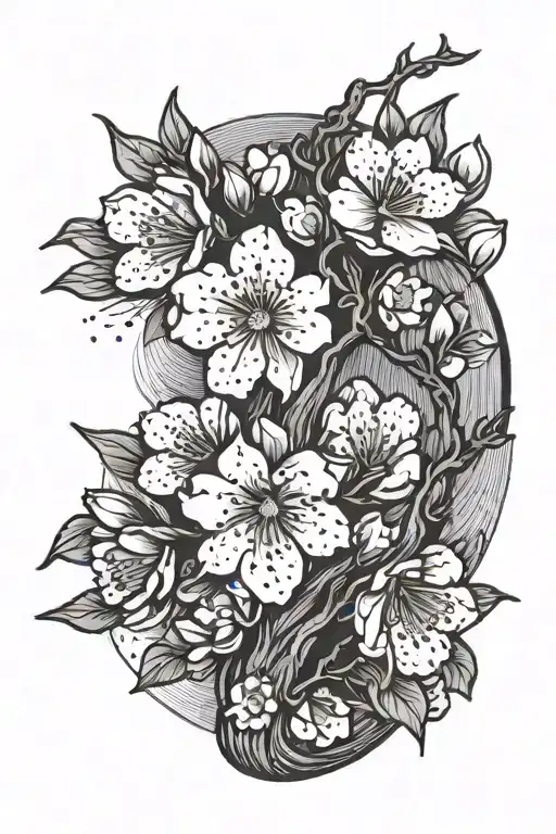 A Cherry Blossom Tree Tattoo Design Inspired