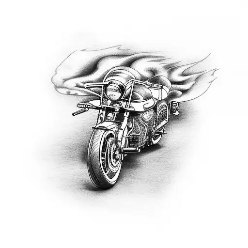 Motorbike And Fire