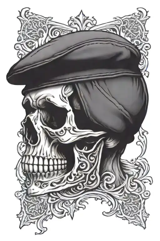 Skull Wearing A Scally Cap