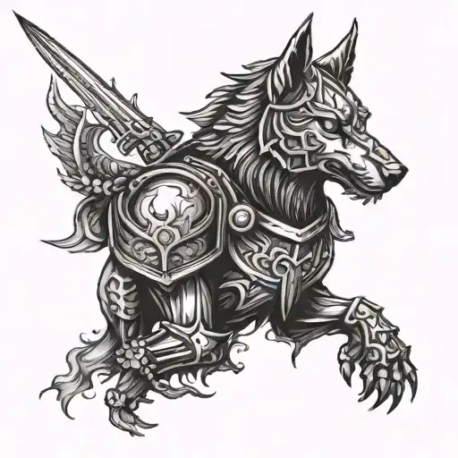 Knight With Wolf Head