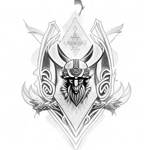 Odin's Ravens In Nordic Style