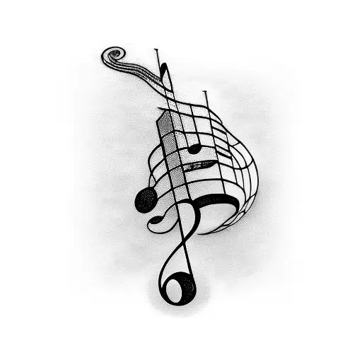 Number 7 And Music Note