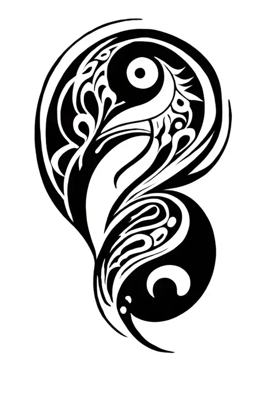 Ying Yang And Tribal