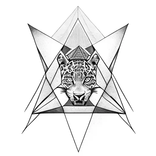 Jaguar And Sorcerer's Shade With A Pyramid Background