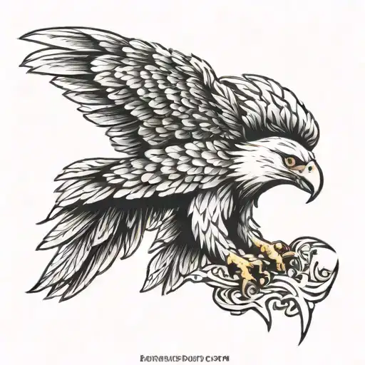 Eagle On Chest And Shoulder