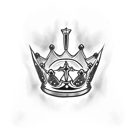 Jesus's Bloody Crown In Flames