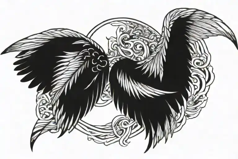 Wings With Japanese Quote