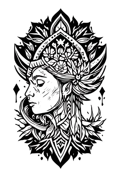 Fineline Sticker Tattoo Nordic