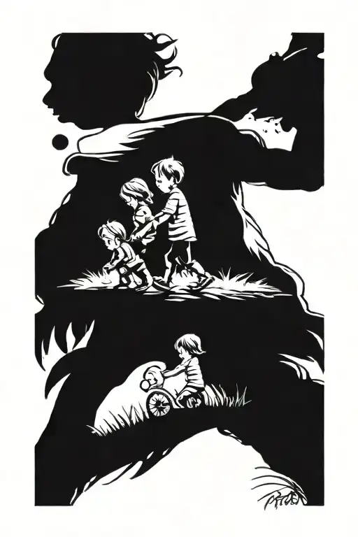 3 Kid 1 Mom 1 Dad Walking