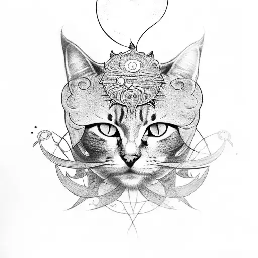 Sungoddess With Cat Face