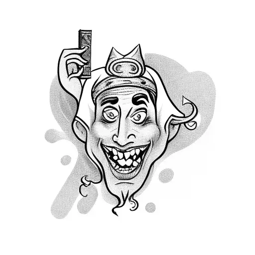 A Playful Jester Holding A Book Of Jokes And Stories