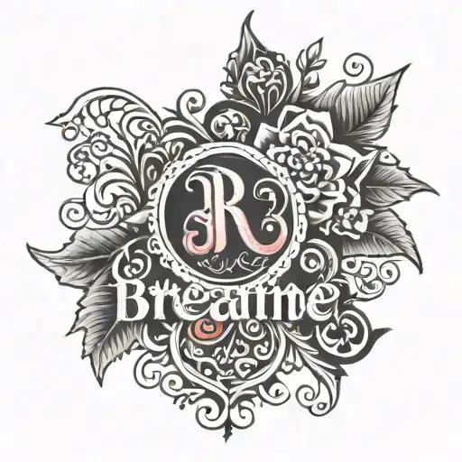 The Name Breanne With Red And Black