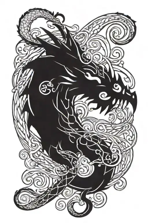 Dragon And Treble Clef Merging