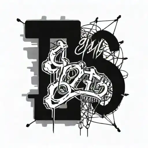 1975 In A Gangster Font With Barbed Wire All Around