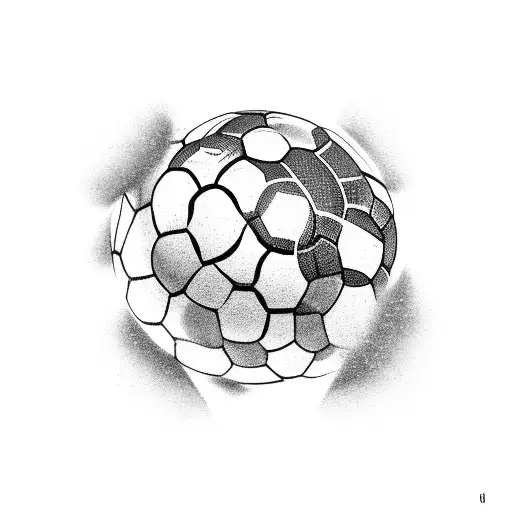 A Soccer Player Breaking Through A Brick Wall