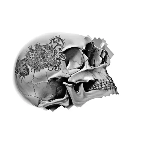 An X - Ray Of A Skull