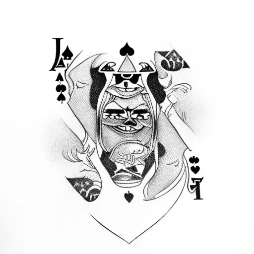 Ace Of Spades And Joker On Top