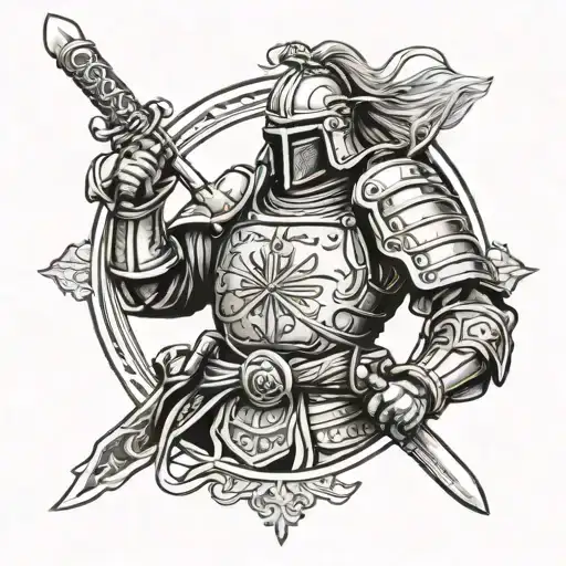 Usmc Samurai Warrior Christian Cross Medieval Knight