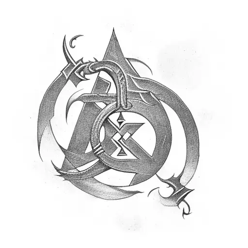 Norse Berserk Rune With Bands