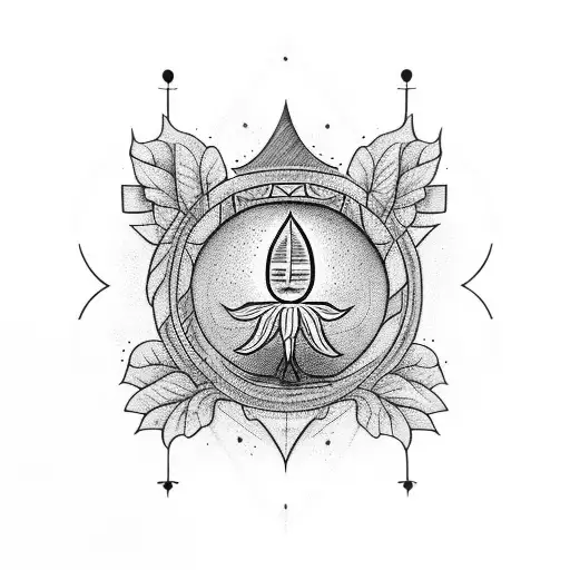 Flying Saucer Beaming Up A Weed Leaf