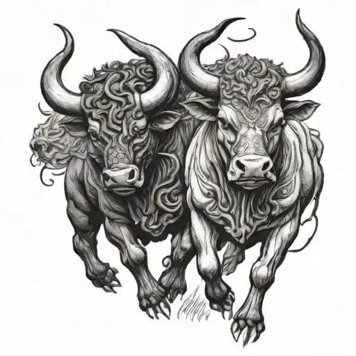 Two-headed Raging Strong Dangerous Bull