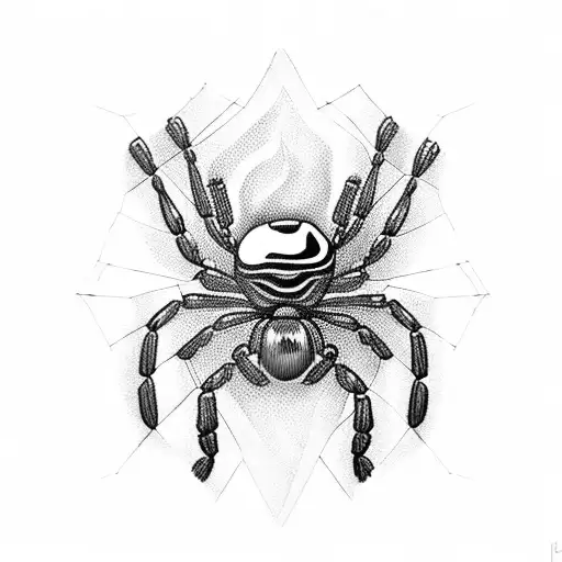 Black Widow Spider With Tattoo Machine Legs