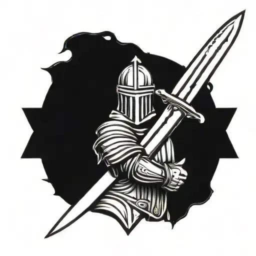 Knight Holding A Sword