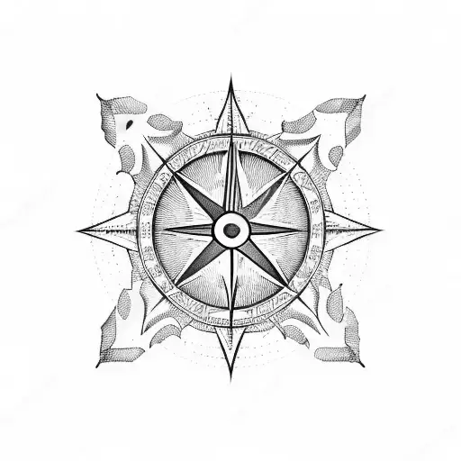 Hiking Mountains Compass