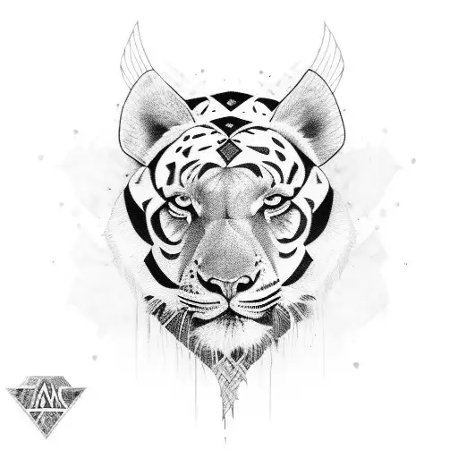 African Wildlife In A Tribal Style