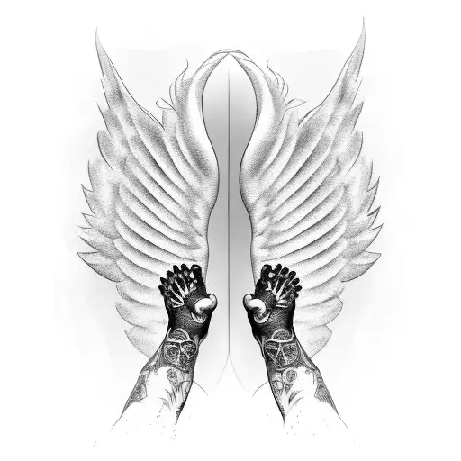 Angel Wings With Baby Feet