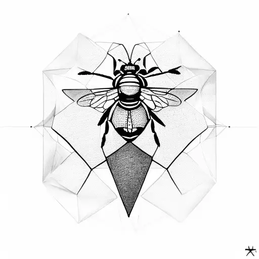 Geometrical Honey Bee In A Triangular Shape