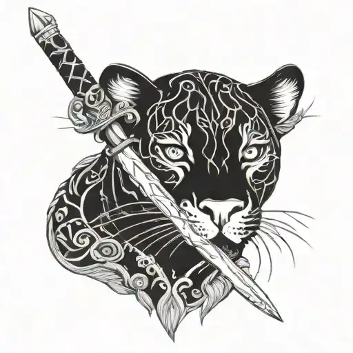 Panther And Sword