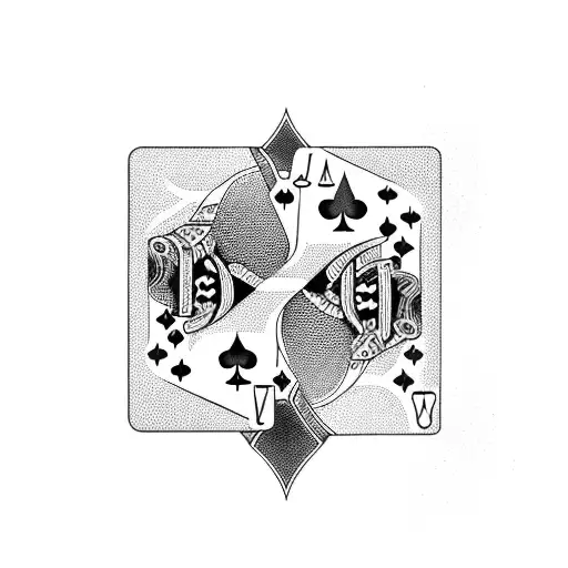 A Deck Of Cards Emerging From A Nordic Forest